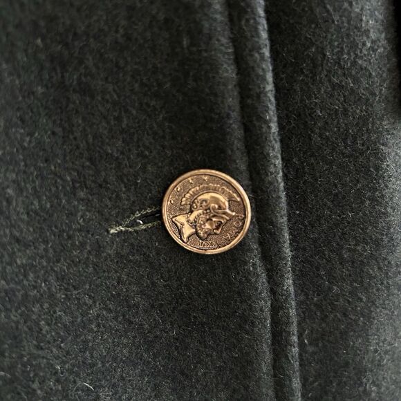 VTG Dark Green Wool Schoolboy Blazer Coat Womens XS/S Preppy Acadamia Holiday - Picture 5 of 16